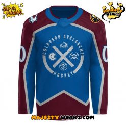 Colorado Avalanche x Denver Nuggets Crossover Night Custom Hockey Jersey
