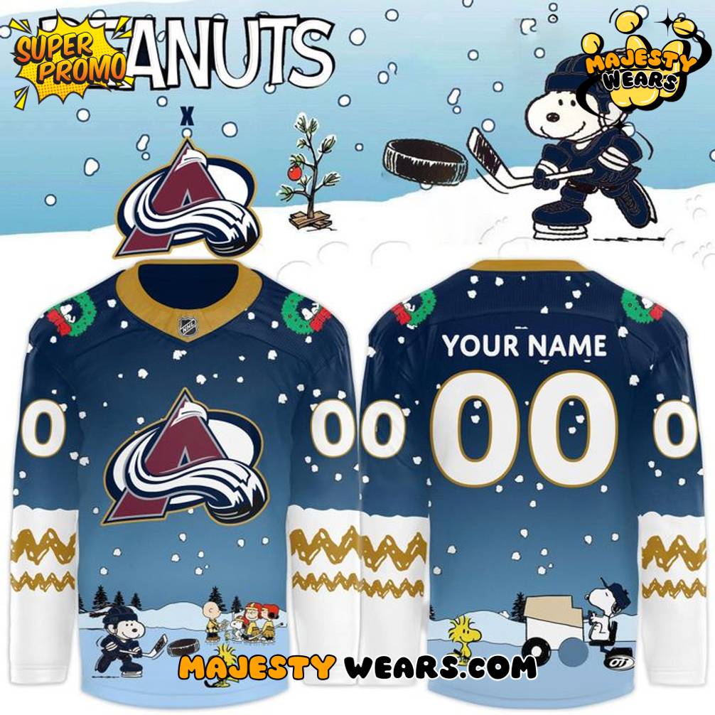 Colorado Avalanche x Peanuts Christmas Hockey Jersey Colorado Avalanche x Peanuts Christmas Hockey Jersey