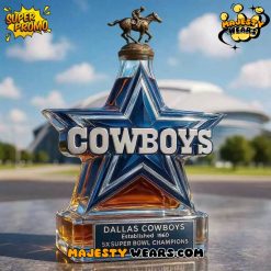 Dallas Cowboys 5x Super Bowl Champions Whiskey Bottle