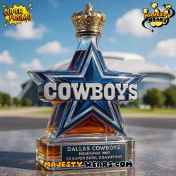 Dallas Cowboys 5x Super Bowl Champions Whiskey Bottle