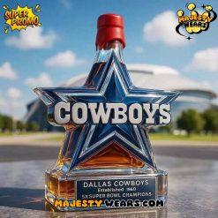 Dallas Cowboys 5x Super Bowl Champions Whiskey Bottle