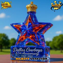 Dallas Cowboys 65th Anniversary Whiskey Bottle