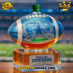 Dallas Cowboys Americas Team Football Championship Whiskey Bottle