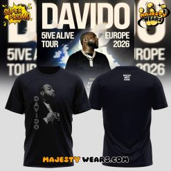 Davido – 5IVE ALIVE TOUR – EUROPE 2026 Black T-Shirt