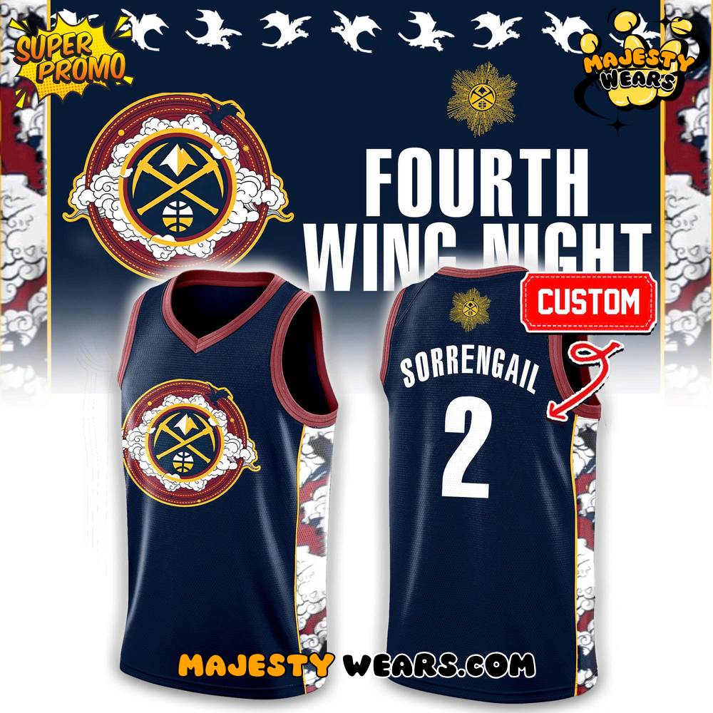 Denver Nuggets Fourth Wing Night Custom Basketball Jersey Denver Nuggets Fourth Wing Night Custom Basketball Jersey