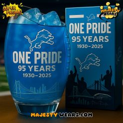 Detroit Lions 95th ANNIVERSARY Whiskey Glass