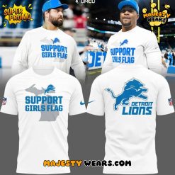 Detroit Lions “Support Girl Flag” Special White Shirt Detroit Lions “Support Girl Flag” Special White Shirt