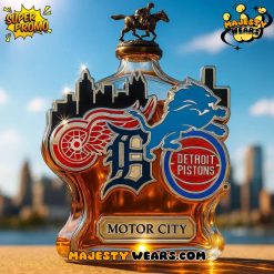 Detroit Sport Teams Motor City Whiskey Bottle