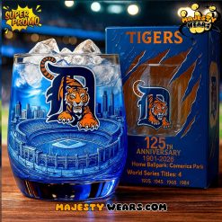 Detroit Tigers 125th Anniversary Whiskey Glass