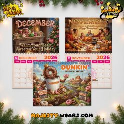 Dunkin Donuts 2026 Wall Hanging Calendar