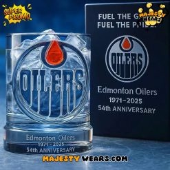 Edmonton Oilers 54th ANNIVERSARY Whiskey Glass