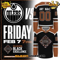 Edmonton Oilers Black History Custom Hockey Jersey