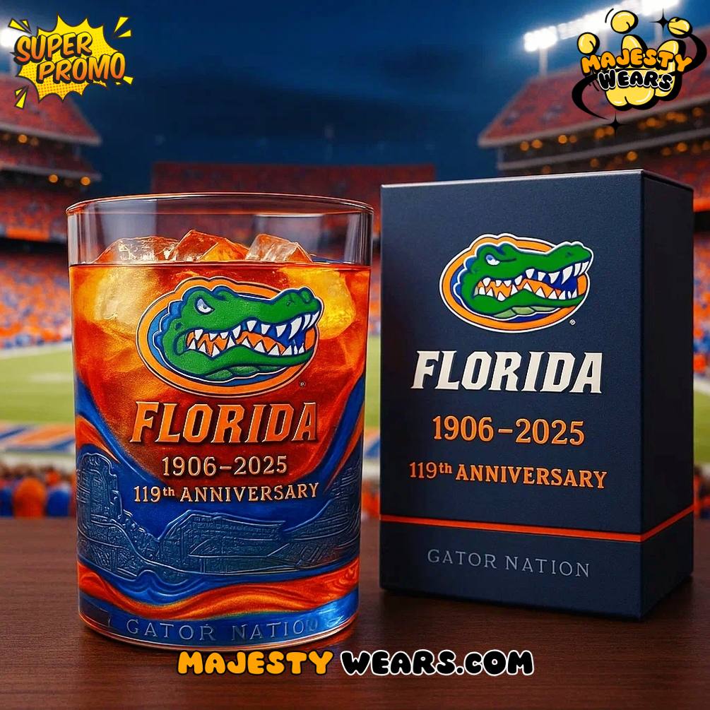 Florida Gators 119th Anniversary Whiskey Glass Florida Gators 119th Anniversary Whiskey Glass
