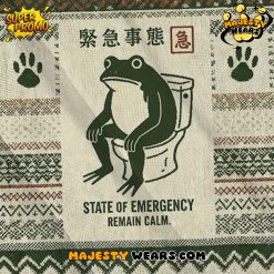Frog On Toilet Japanese Ugly Christmas Sweater