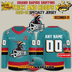Grand Rapids Griffins Hattrick and Hoops Night Custom Hockey Jersey