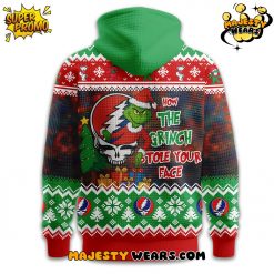 Grateful Dead x Grinch Ugly Christmas Sweater Design Hoodie