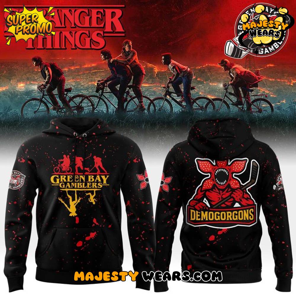 Green Bay Gamblers x Stranger Things 2025 Special Hoodie Green Bay Gamblers x Stranger Things 2025 Special Hoodie