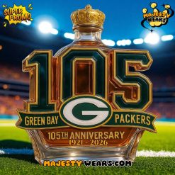 Green Bay Packers 105th Anniversary Whiskey Bottle
