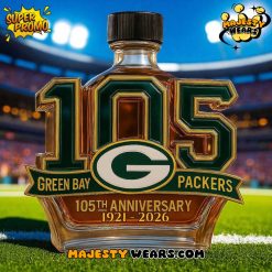 Green Bay Packers 105th Anniversary Whiskey Bottle