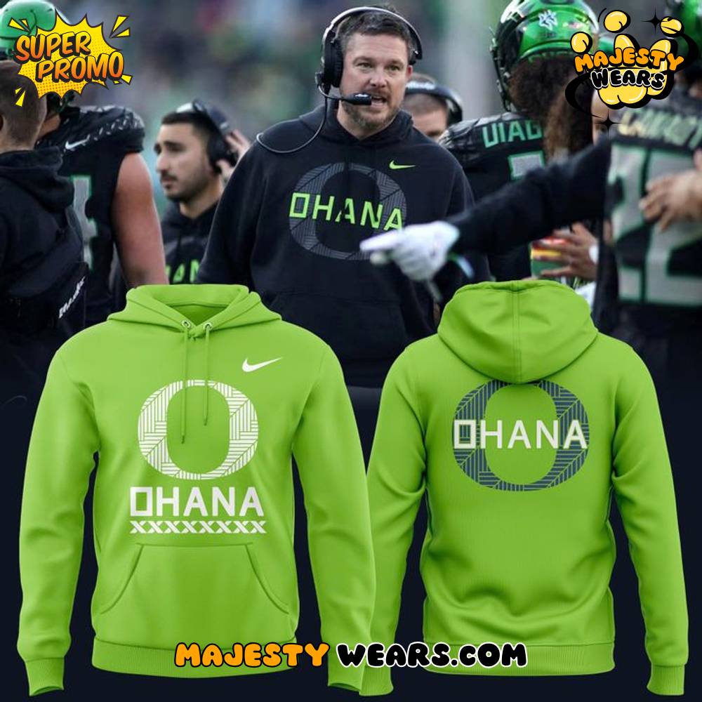 Green Oregon Ducks Ohana Club Limited Edition Hoodie Green Oregon Ducks Ohana Club Limited Edition Hoodie