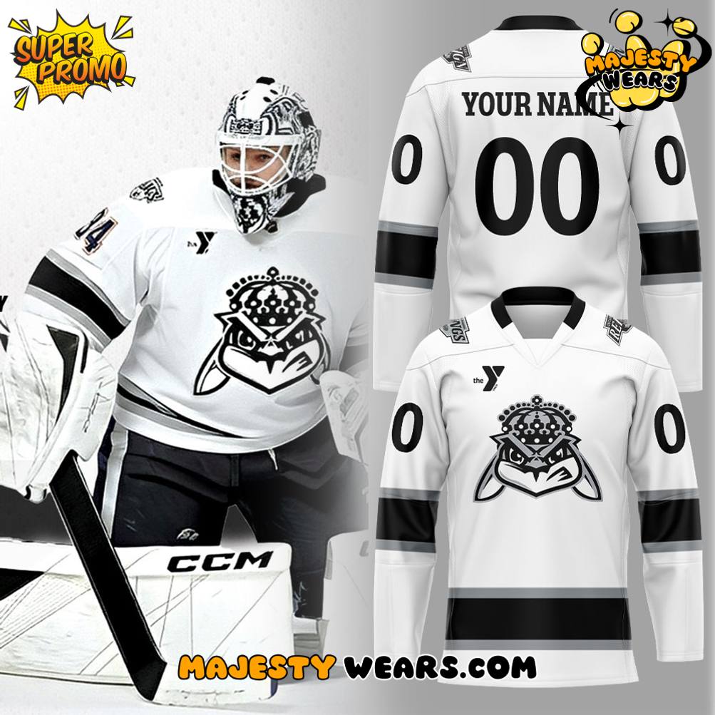 Greenville Swamp Rabbits Introducing the White Rabbit King Custom Hockey Jersey Greenville Swamp Rabbits Introducing the White Rabbit King Custom Hockey Jersey