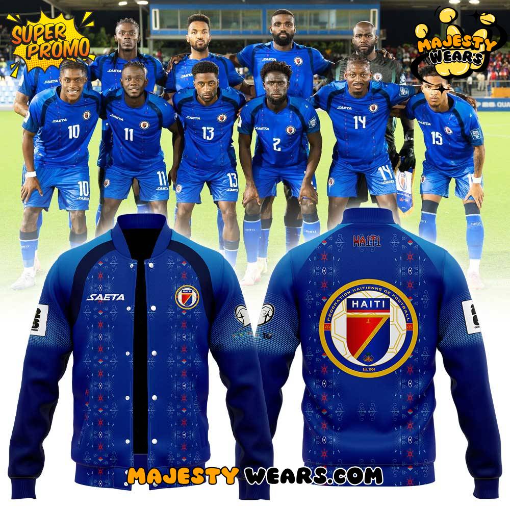 Haïtienne De Football 2026 World Cup Baseball Jacket Haïtienne De Football 2026 World Cup Baseball Jacket