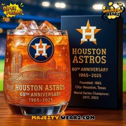 Houston Astros 60th Anniversary Whiskey Glass