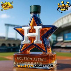 Houston Astros Baseball Champions Star Go Stros Whiskey Bottle