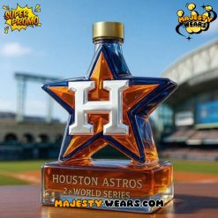 Houston Astros Baseball Champions Star Go Stros Whiskey Bottle