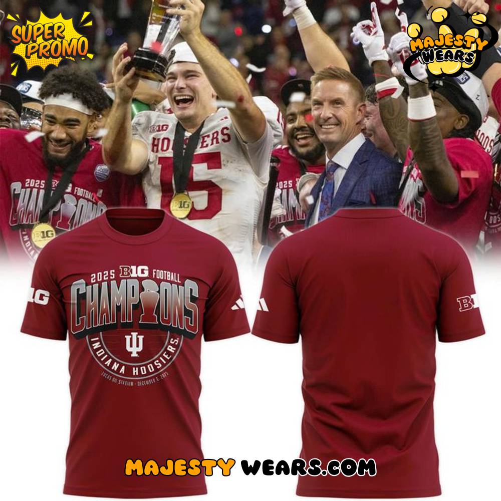 Indiana Hoosiers 2025 Big Ten Championship T-Shirt Indiana Hoosiers 2025 Big Ten Championship T-Shirt