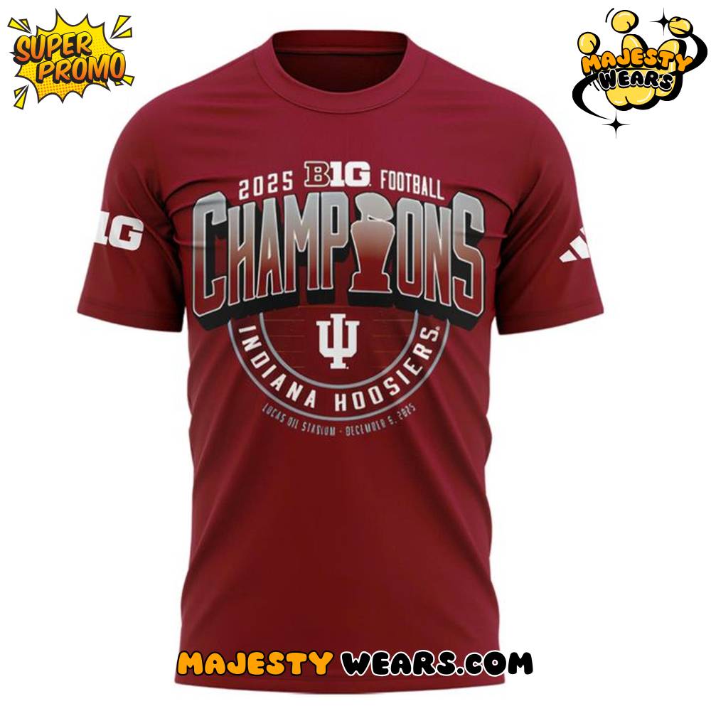 Indiana Hoosiers 2025 Big Ten Championship T-Shirt Indiana Hoosiers 2025 Big Ten Championship T-Shirt