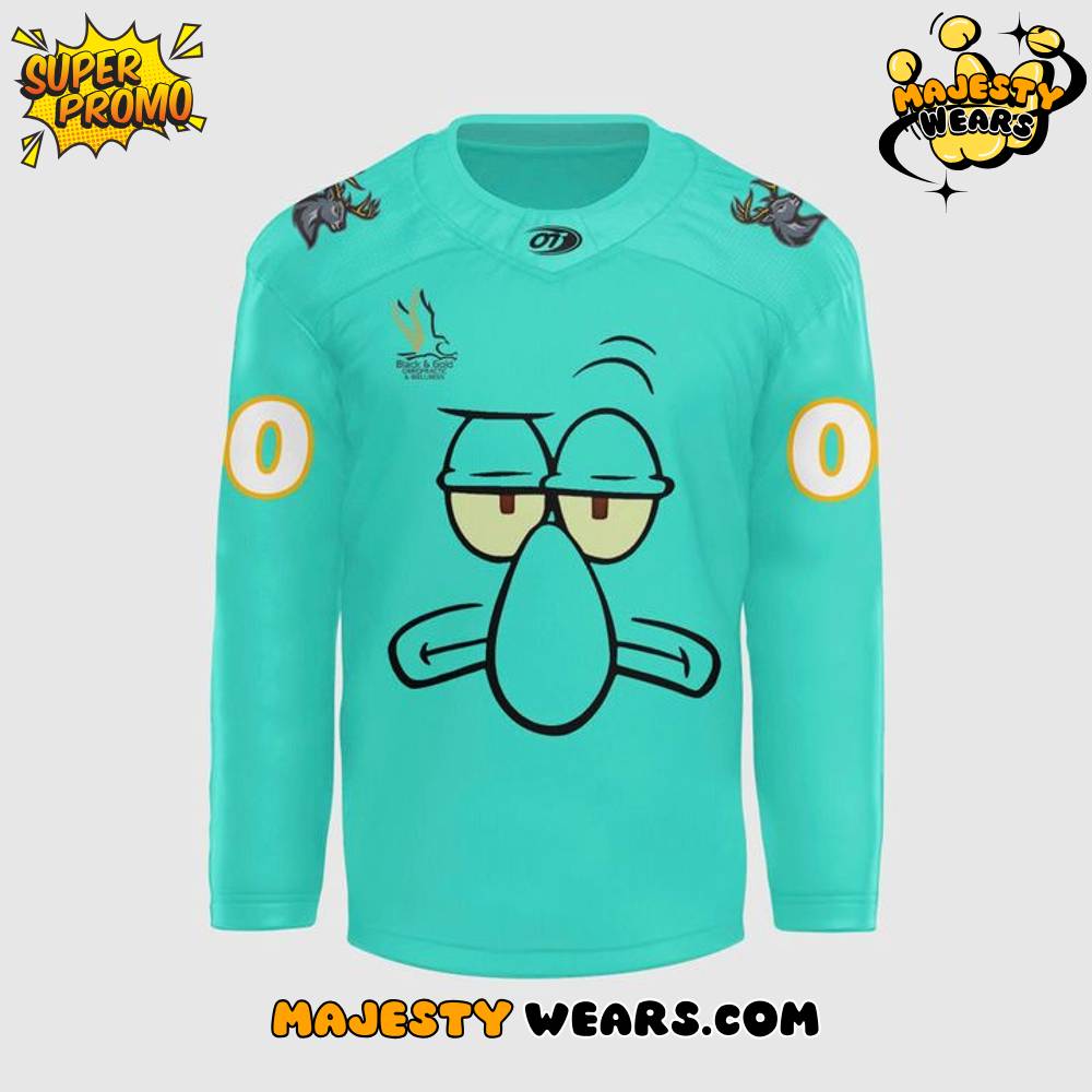 Iowa Heartlanders x Squidward Custom Hockey Jersey – Special Edition Iowa Heartlanders x Squidward Custom Hockey Jersey – Special Edition
