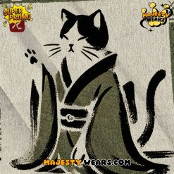 Japanese Black Cat Ugly Christmas Sweater