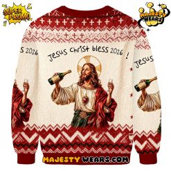 Jesus Christ Bless 2026 Ugly Christmas Sweater