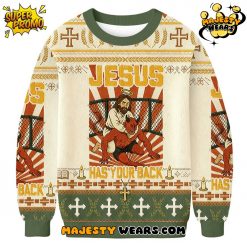 Jesus Has Your Back Ugly Christmas Sweater