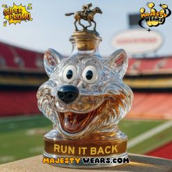 Kansas City Chiefs Mascot Run It Back Whiskey Bottle