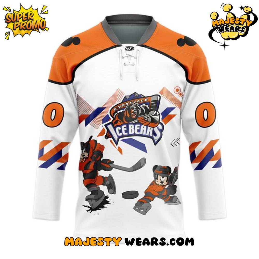 Knoxville Ice Bears x Disney Night Mickey Mouse Custom Hockey Jersey Knoxville Ice Bears x Disney Night Mickey Mouse Custom Hockey Jersey