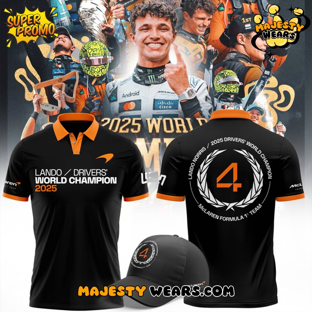 Lando Norris 2025 Drivers’ World Champion Polo Shirt Lando Norris 2025 Drivers’ World Champion Polo Shirt