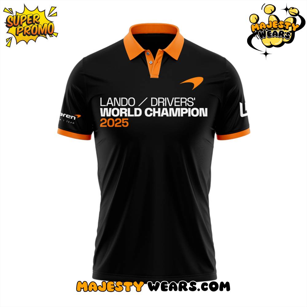 Lando Norris 2025 Drivers’ World Champion Polo Shirt Lando Norris 2025 Drivers’ World Champion Polo Shirt