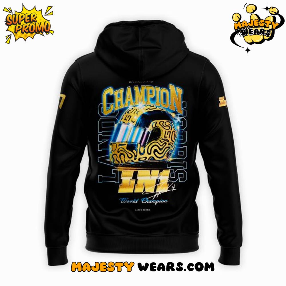 Lando Norris World Drivers’ Champion Hoodie Lando Norris World Drivers’ Champion Hoodie