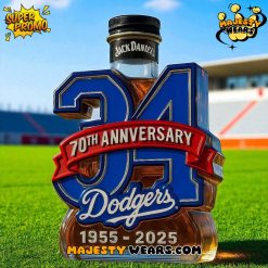 Los Angeles Dodgers 70th Anniversary Baseball Legacy Whiskey Bottle
