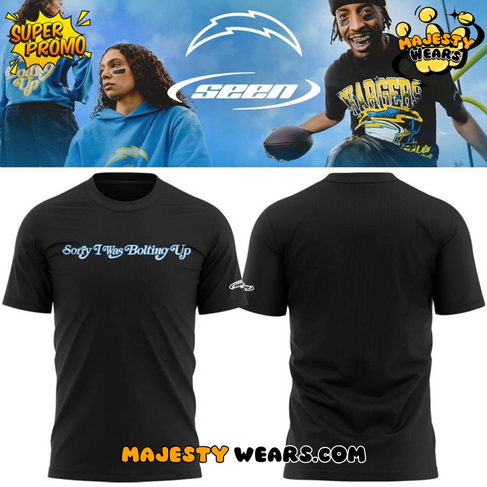 Los Angeles Rams ‘Sorry I Was Bolting Up’ T-Shirt Los Angeles Rams ‘Sorry I Was Bolting Up’ T-Shirt
