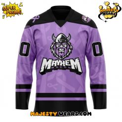 Macon Mayhem “Cancer Night” Custom Hockey Jersey