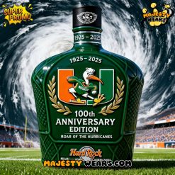 Miami Hurricanes 100th Anniversary Road of The Hurricanes Whiskey Bottle