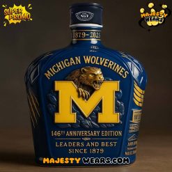 Michigan Wolverines 146th Anniversary Whiskey Bottle