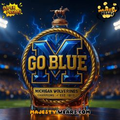 Michigan Wolverines Champions Legacy Go Blue Whiskey Bottle