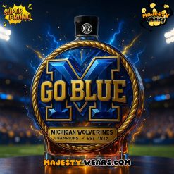 Michigan Wolverines Champions Legacy Go Blue Whiskey Bottle