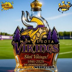 Minnesota Vikings Commemorative Edition 64th Anniversary Whisky Bottle