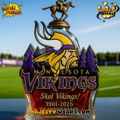 Minnesota Vikings Commemorative Edition 64th Anniversary Whisky Bottle