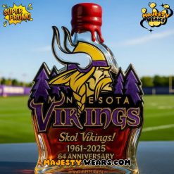 Minnesota Vikings Commemorative Edition 64th Anniversary Whisky Bottle